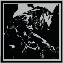 siyah Panter 3 boyutlu yazdırılabilir Chadwick fotoğraf çerçevesi aktör Marvelstudio Yenilmezler DC Çizgi Romanları dc Tonystraks 3d print model - Mito3D