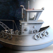 Perla Negra Embarcacion 3d modelo barco agua juego juguete Arte niños Decorar low poly activo escena accesorios impresión 3d print model - Mito3D