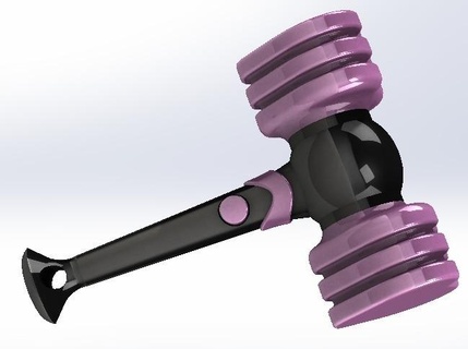 blackpink keychain hammer black pink 3d print model - Mito3D
