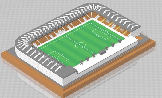 kara havuz fc çiçek tarlası yol stadyum Stadion Estadio Futbol Futebol İngiltere şampiyonluk 3d print model - Mito3D
