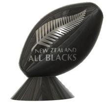 noirs rugby Balle art 3d print model - Mito3D