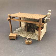 blacksmith shop 28mm miniatures gaming game scatter terrain miniature scenery fantasy dnd boardgame 3d print model - Mito3D