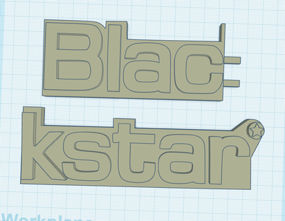 blackstar logo 30cm music black star guitar sound 3d print model - Mito3D