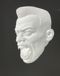 bıçak ağzı açık ağız baş Wesley vampir diş 3d print model - Mito3D