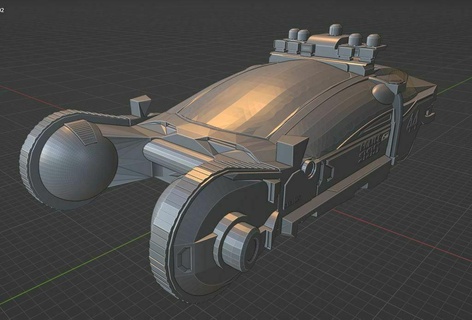 blade runner police spinner car craft deckard flying hover replicant vehicle vehicles 3d print model - Mito3D