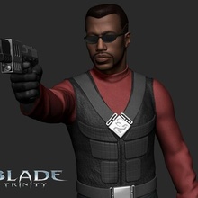 blade trinity - wesley snipes movie likeness actor famous vampire 3d print model - Mito3D