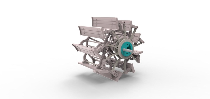 lame roue contrôle 100mm modèle navire fabrication rc pagayer 3d print model - Mito3D