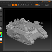 bladeofwar m-2 28mm game size tank stormlord battlegame war lordofwar 3d print model - Mito3D