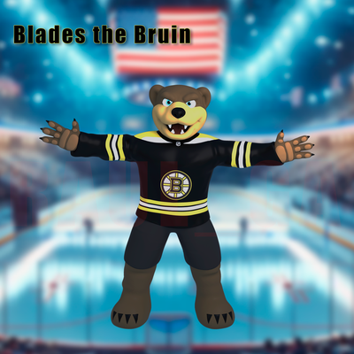 blades bruin team mascot boston bruins art hockey eeuu bear ice sport figure 3d print model - Mito3D