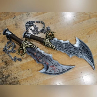 blades chaos cosplay weapon god war 3d print model - Mito3D