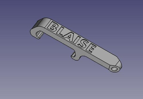 blaise pocket bottle opener key ring first name 3d print model - Mito3D
