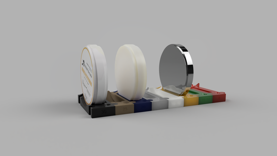 blank-holder - range machining disc milling blank holder halter storage system nesting rolling 3d print model - Mito3D