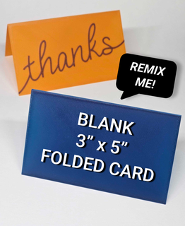 blanco doblada 3 5 tarjeta modelo saludo sitio tienda señalización personalizado tarjetas firmar 3x5 rápido impresión plegable 3d print model - Mito3D