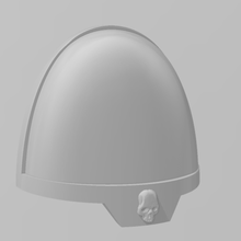 blank lieutenant shoulder pad skull trim marking 3d print model - Mito3D
