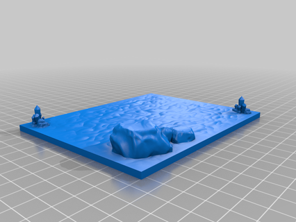 blank snow bases wargaming kings war games 3d print model - Mito3D