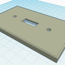 blank switch plate household 3d print model - Mito3D