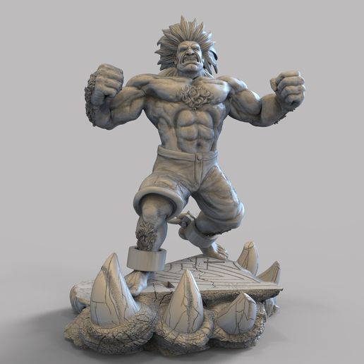 blanka mortal kombat stl 3d gratis okmbat ogro martillo guerra Troll orco taller juegos 3D print model - Mito3D