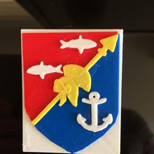 escudo de armas ville desaint mandrier-sur-mer varios 3d print model - Mito3D