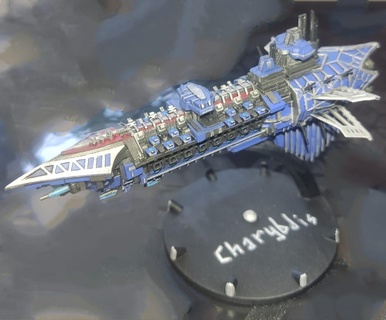 blasphemer class fast battleship bfg chaos battlefleet gothic 3d print model - Mito3D