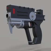 blaster korben dallas film il quinto elemento vari fifthelement cosplay replica prop sci-fi scifi arma da fuoco di riserva l'arma la pistola 3d print model - Mito3D