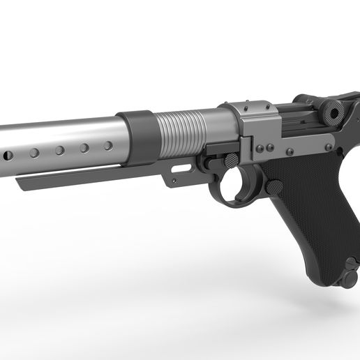 blaster pistolet 180 film coquin étoile guerres récit 2016 a180 jynerso arme feu poing voyou étoiles luger soutenir réplique cosplay 3D print model - Mito3D