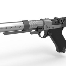 blaster pistol a-180 movie rogue star wars story 2016 a180 blasterpistol jynerso firearm sidearm rogueone starwars luger prop replica cosplay 3d print model - Mito3D