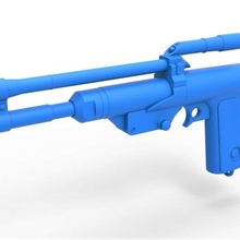 desintegrador pistola boba fett escala 1 6 mandaloriano tv serie Fett guerra Galaxias arma fuego mano ciencia ficción escamoso juguete impresión imprimible 3d print model - Mito3D
