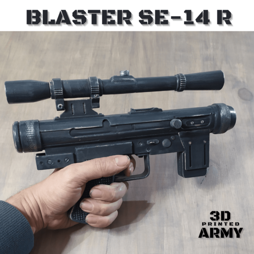 blaster se-14 death-troopers star wars cosplay props se-14r fan art 3D print model - Mito3D