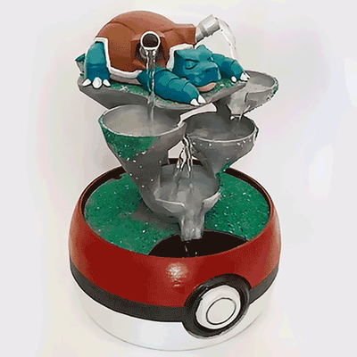 blastoz çeşme kolay yazdır pokemon sincap çağlayan pokeball dürtmek su 3d print model - Mito3D