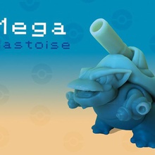 blastoise mega jogo bonito dinossauro criatura do mar pokemon pokemongo pokemons figuras ir brinquedo squirtle wartortle de acessórios 3d print model - Mito3D
