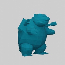 blastoise poly pokemon 3d print model - Mito3D