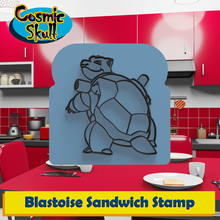 blastoise sandwich stamp pokemon squirtle wartortle mega gigantamax bread kitchen tool decoration gift functional 3d print model - Mito3D