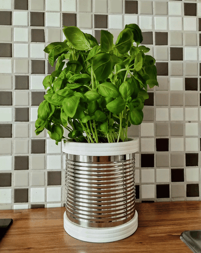 blechdose blumentopf pot planteur accueil maison pflanzgef recyclage dose fleur plante 3d print model - Mito3D