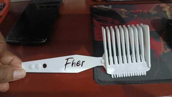 blend frend comb machine hair fashion look barber shop toy person man gentleman 3d print model - Mito3D