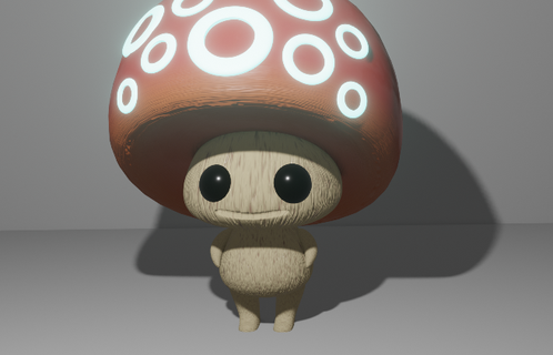 blender games mushroom 3d print model - Mito3D
