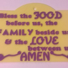bless family sign amen silly funny 3d print model - Mito3D