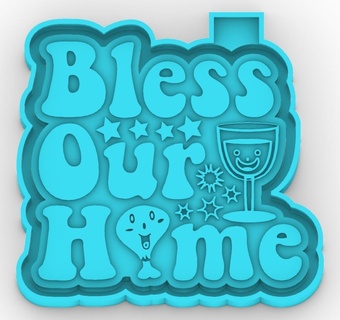 bless home - freshie mold silicone box 3d model molding mould stl make manufacture molds boxes 3d print model - Mito3D