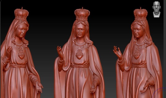 blessed mother 3d cnc stl in3d statue sculpture jesus buddha catholic 3d print model - Mito3D
