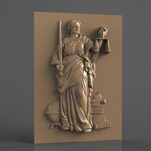 justicia ciega metáfora metafórico cnc arte 3d print model - Mito3D