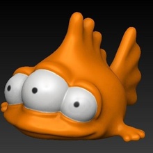 blinky jogo simpsons peixe presente legal 3d print model - Mito3D
