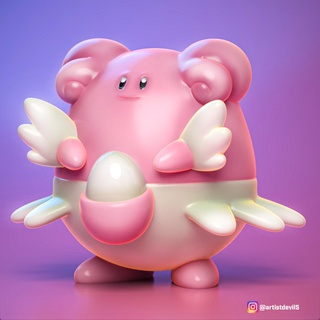 blissey pokemon pokemongo pokemons eevee vaporeon jolteon flareon espeon umbreon leafeon galceon sylveon pikachu happiny chansey 3d print model - Mito3D