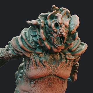 bloater infected type b zombie clicker fungus spore lastofus horror 3d print model - Mito3D