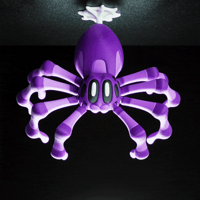 blob spider - magnetic retractable flexi art toy widow bug insect halloween spooky creepy crawly cute cool articulated stl web tarantula flexible animal 3d print model - Mito3D