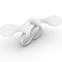 blob Schmuck ring 3d print model - Mito3D