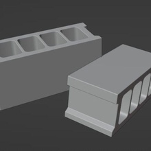 block architecture games 3d printer art render works 3d print model - Mito3D