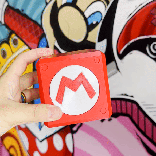 bloccare super Mario bros Meraviglia gioco nintendo energia up interruttore 64 wii domanda 3d print model - Mito3D