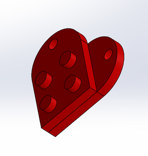 blok kalp anahtarlık madalyon 3d anahtarlar küp model 3d print model - Mito3D