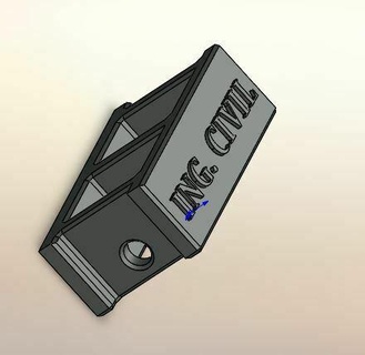 block key ring construction brick keychain engineer civil engineering graduation gift ornament 3d print model - Mito3D