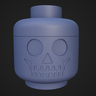 block skull bank vase cup ornament display toy jar container cartoon decoration halloween 3d print model - Mito3D