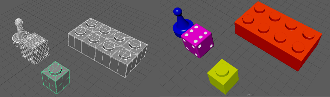 blocchi dado pedine giocattoli tavolo Giochi 3D print model - Mito3D